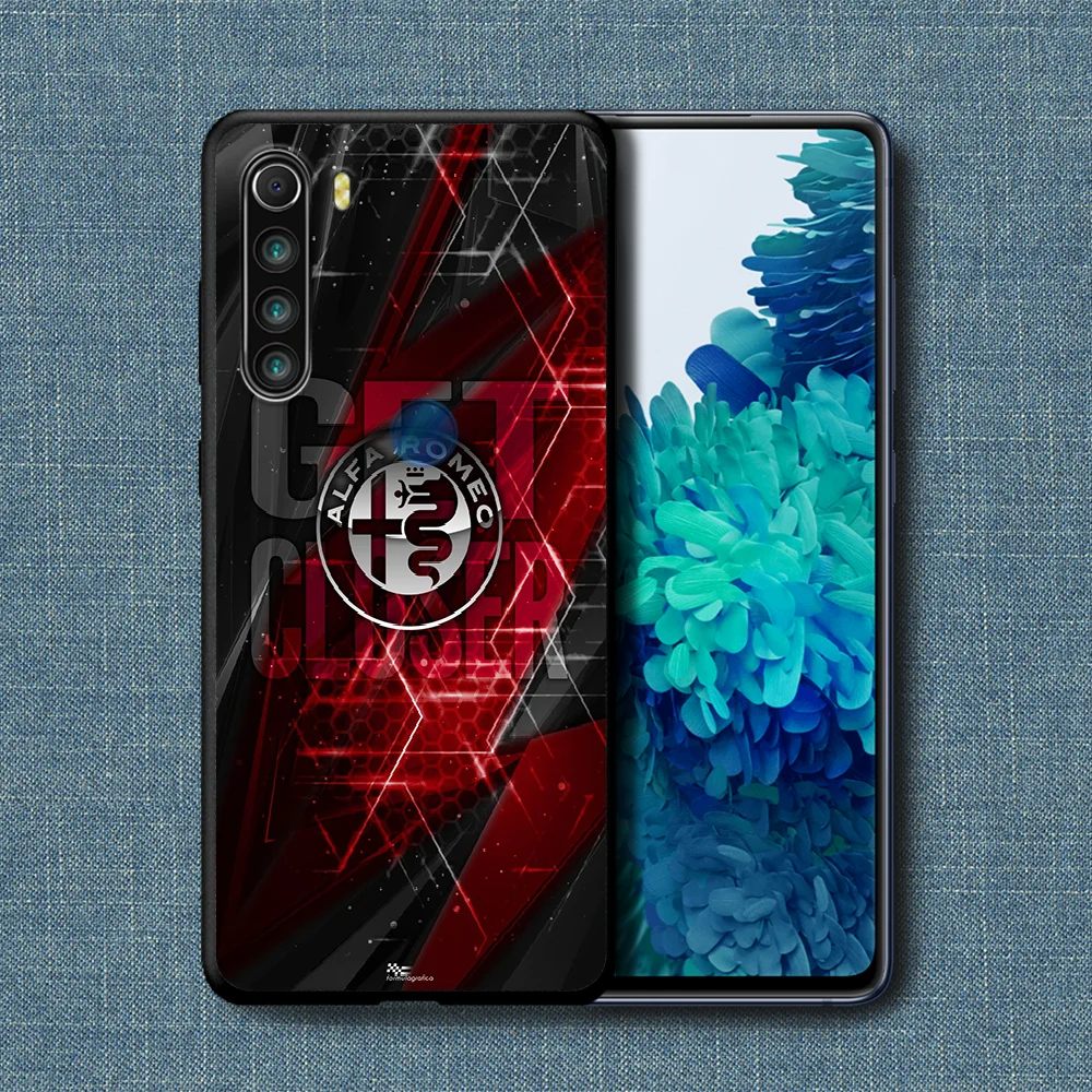 

Alfa Romeo Giulietta Car Logo Phone Case For Xiaomi Redmi Note 7 8 8T 9 9S 4X 7 7A 9A K30 Pro Ultra black Funda Pretty Cell