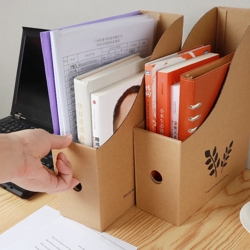 Складная папка для файлов с листьями коробка хранения гофрированной бумаги