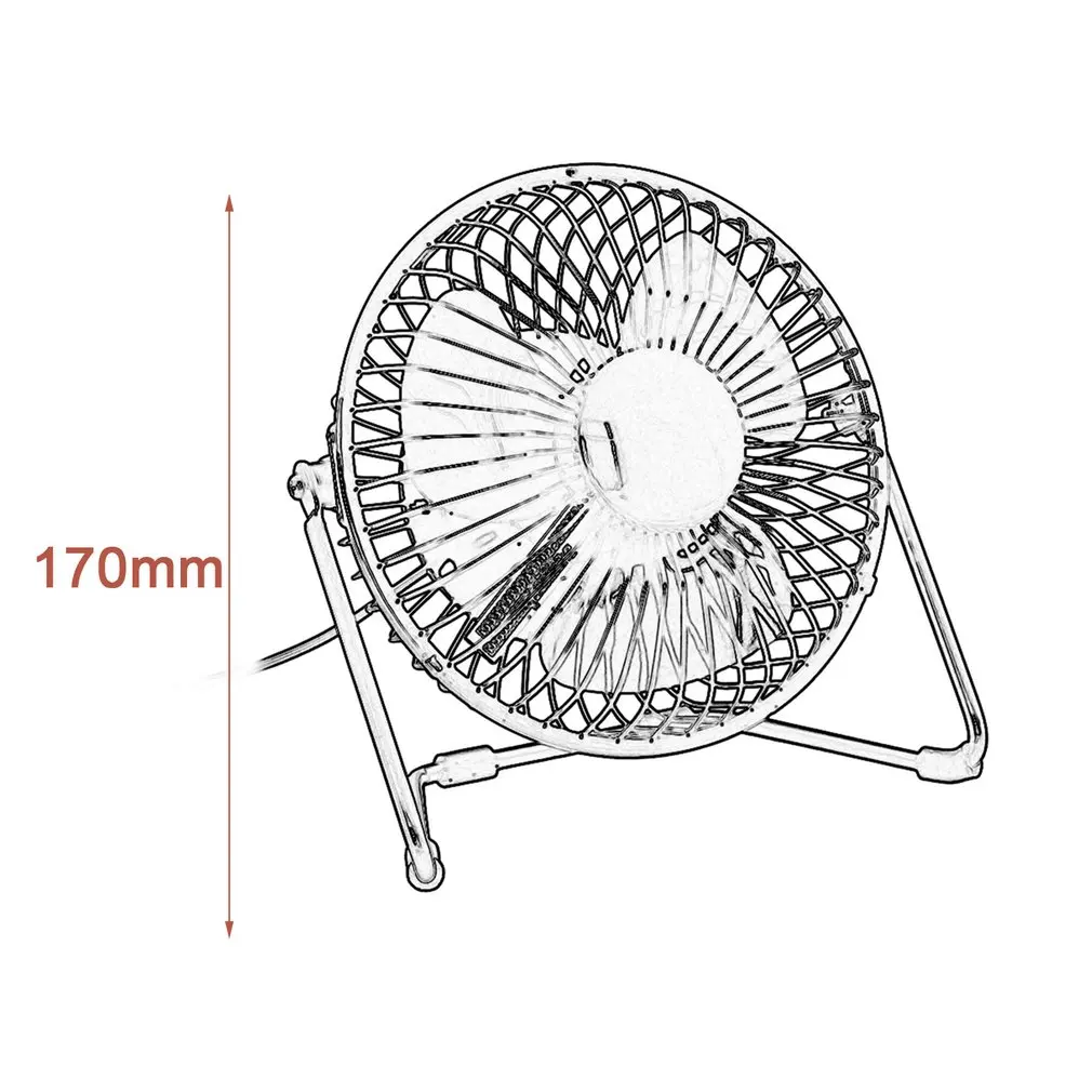

Portable USB Rechargeable Cooling Fan Sturdy Metal Frame Air Cooler Mini USB Fan Mute Silent Fan Home Office Desktop PC Laptop