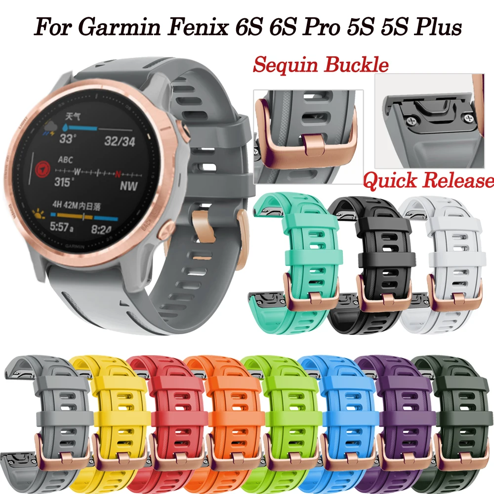 

Силиконовый ремешок 20 мм для наручных часов Garmin Fenix 5S Plus Fenix 6S 6S Pro