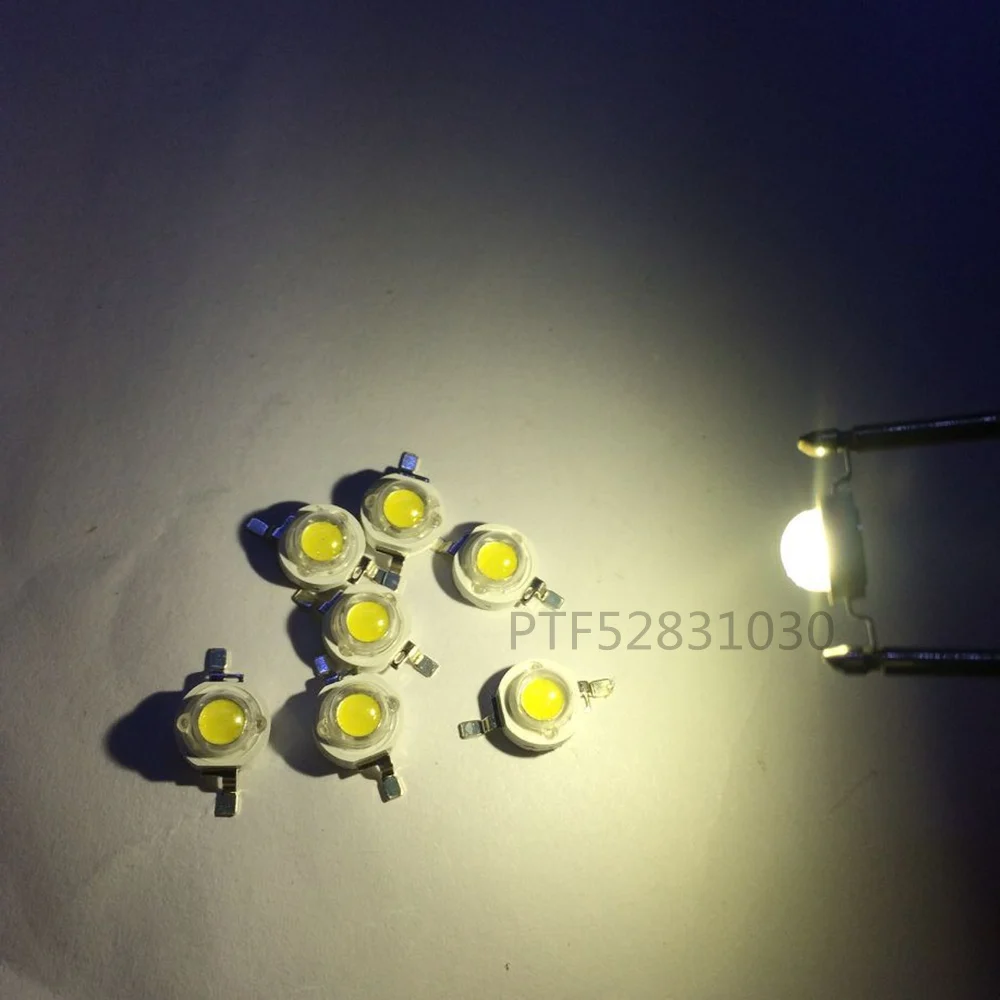 10-1000 шт. светодиодный чип COB 1 Вт 3 2-3 6 В вход 100-220лм Мини Диод SMD для DIY прожектор