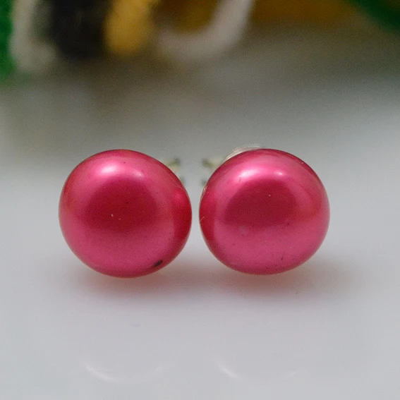 

Высокое качество; Представляет серьги с природным жемчугом красного цвета из подлинного пресноводного жемчуга, S925 Изящные Ювелирные издел...