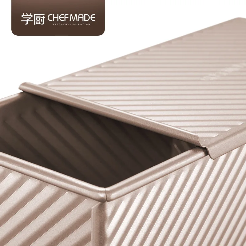 

Glod Carbon Steel Easy Release And Clean Bread Moulds Loaf Pan Bakeware Cooking Tools Toast Mould