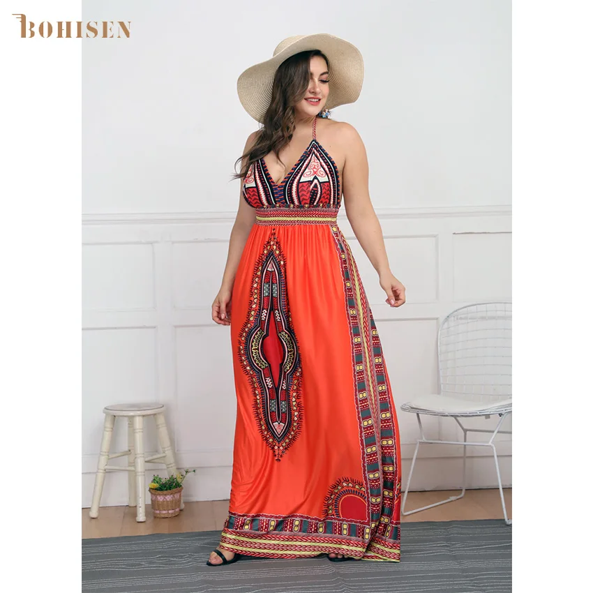 BOHISEN африканские платья для женщин Дашики плюс размер &quotАнкара&quot Африканский