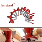 Новинка 14 (6,3 мм) 15 шт. набор фрез по дереву с карбидным хвостовиком деревообрабатывающий резак Обрезка нож формовка фреза упаковка по дереву