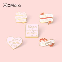 best mum ever enamel pin brooches perfectly like a mum home badge bag clothes lapel pin jewelry gift for mothers day wholesale