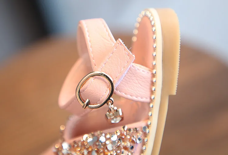 От 1 до 3 лет сандалии для девочек Летняя детская обувь Стразы Принцесса детские