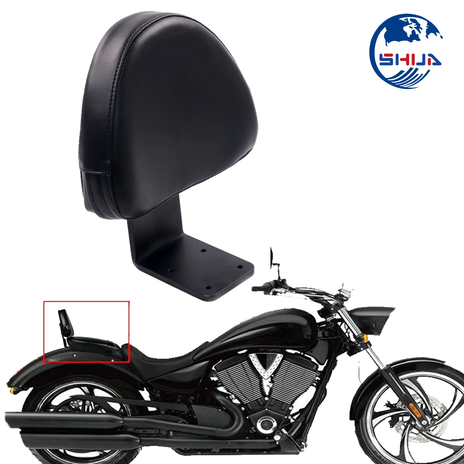 Черное заднее сиденье кожаная накладка на спинку сиденья для водителя Victory Vegas