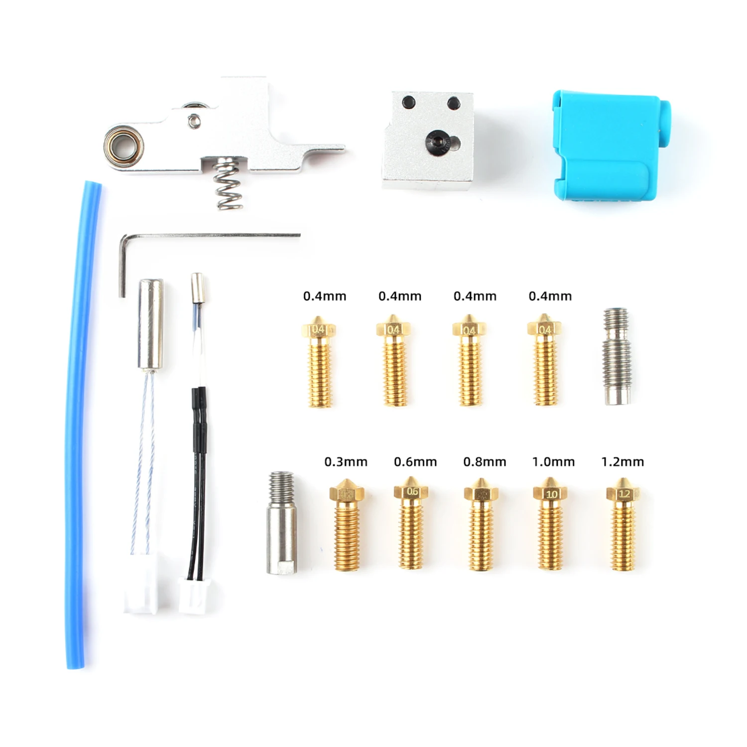 3D принтер экструдер набор соплов нагревательный блок горелка Трубка PTFE