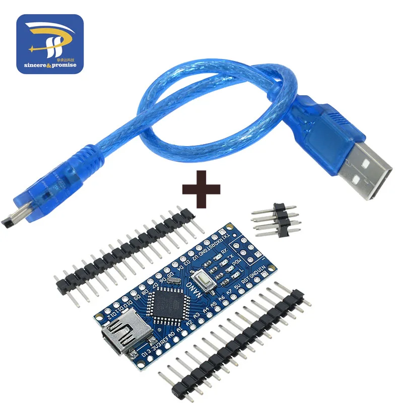 328P-AU and cable Atmega328 Мини USB Nano V3.0 ATmega328P CH340G 5 в 16 м плата микроконтроллера для Arduino 328P NANO 3,0 CH340 - Цвет: 328P-AU and cable