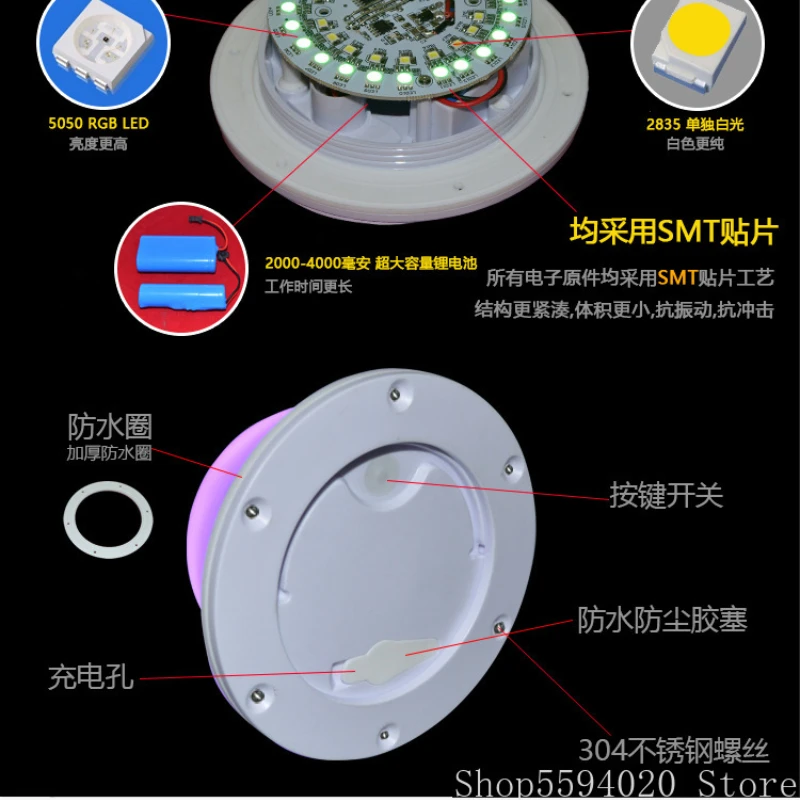 Современный водонепроницаемый Сферический ночник с дистанционным управлением