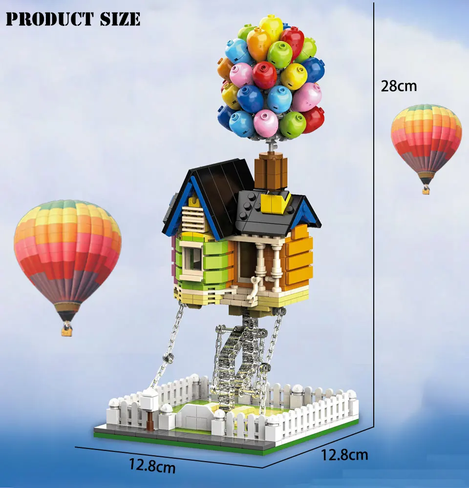 

555Pcs Creative Tensegrity Bricks Suspension Balloon House Building Blocks City Street view Anti-Gravity Architecture Toys Kids