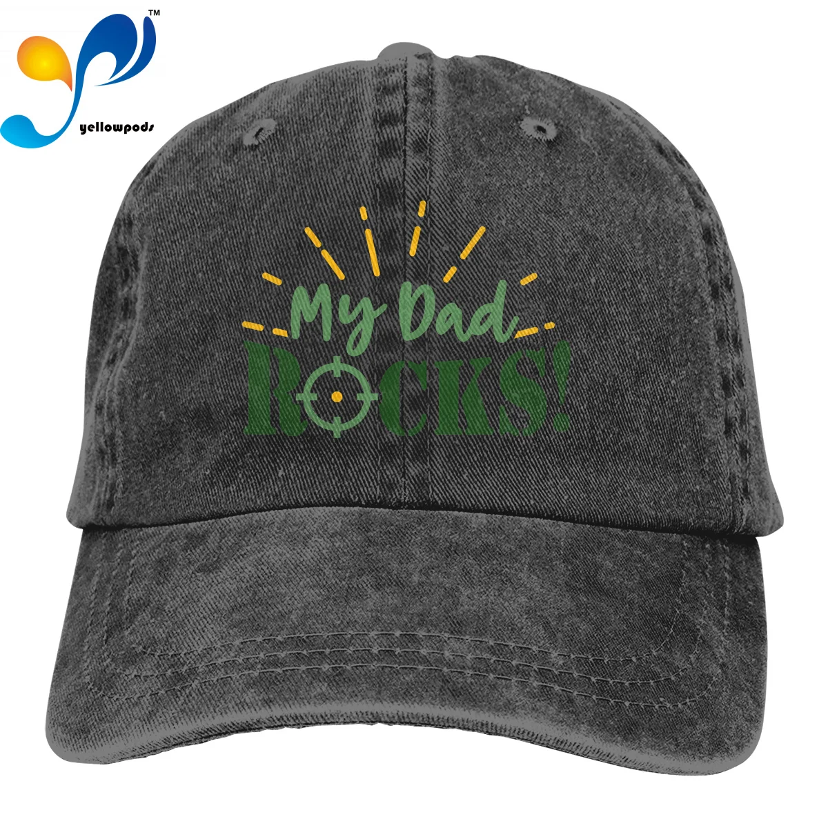 

Fashion Hip hop Washed Baseball Cap My Dad Rocks Wild Hat Adjustable Men And Women Outdoor Sun Hats Trucker Caps
