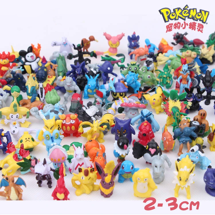 

144pcs Pokemon Go Mini Action Figure Model Toy 2.5-4cm Pokemon Anime Cartoon Figure Doll Pikachu Charmander Eevee Mini Figure