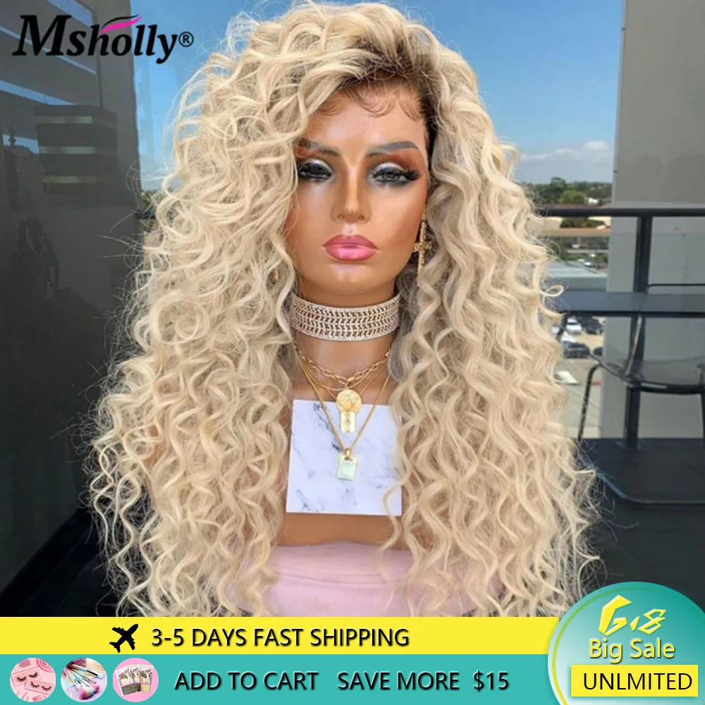 

13x4 Lace Front Human Hair Wigs With Baby Hair Ombre Blonde Orange Deep Curly Human Hair Wig Remy Brazilian Hair Wigs For Women