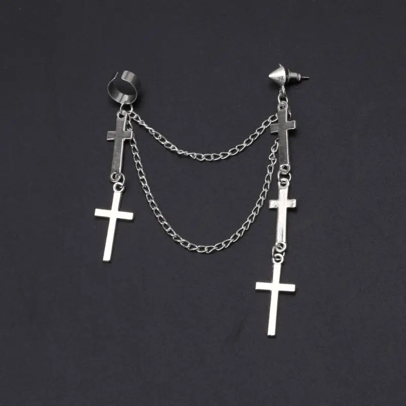 Длинные серьги каффы с кисточками в готическом стиле|Серьги-подвески| |