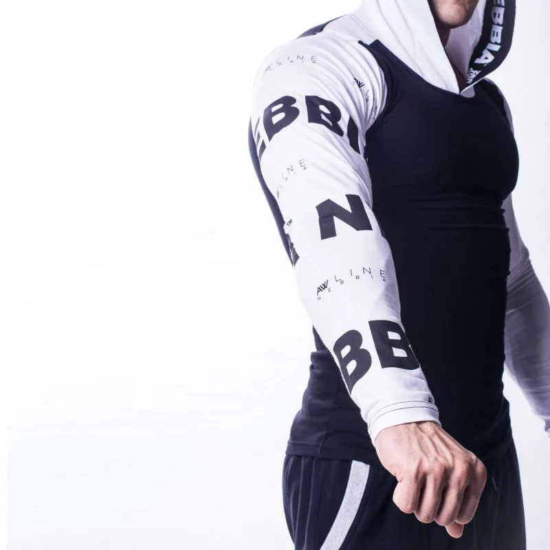 Мужская толстовка для фитнеса бодибилдинга тренировки облегающий пуловер