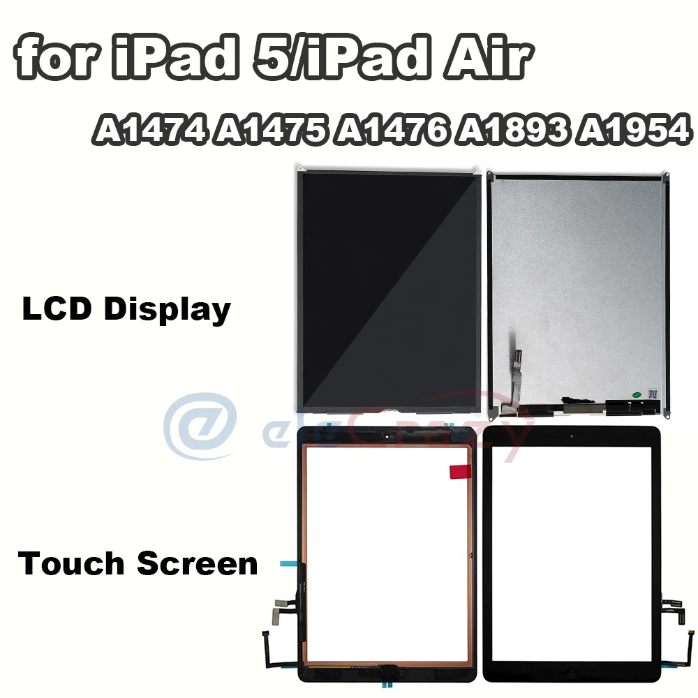 

9.7" AAA+ Grade for iPad Air iPad 5 LCD Display and Touch Screen Digitizer A1474 A1475 A1476 Assembly Replacement 100% Tested