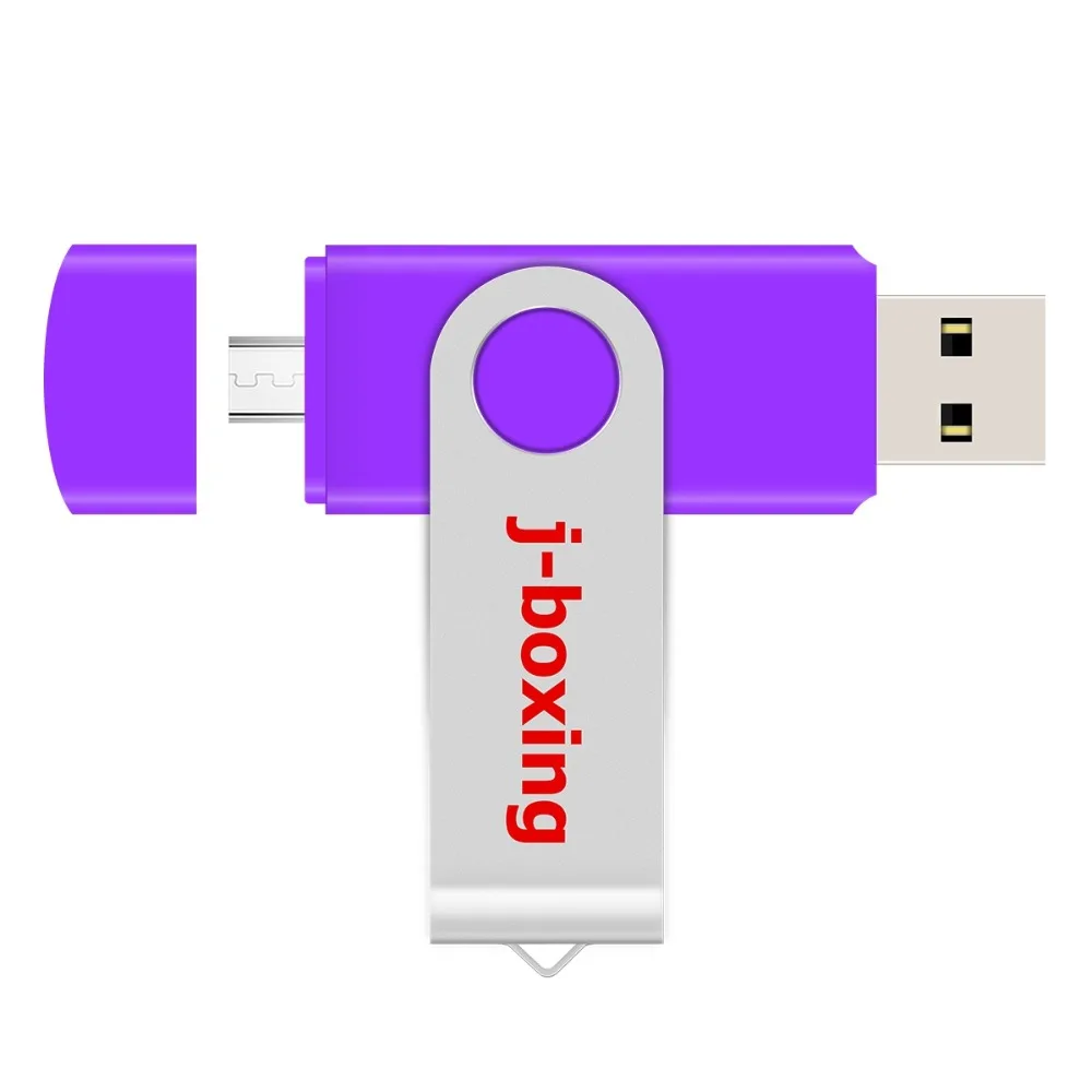 J-boxing фиолетовый OTG USB флэш 16 Гб Флешка двойной порт памяти Micro USB флэш-накопитель для смартфонов samsung huawei LG планшет