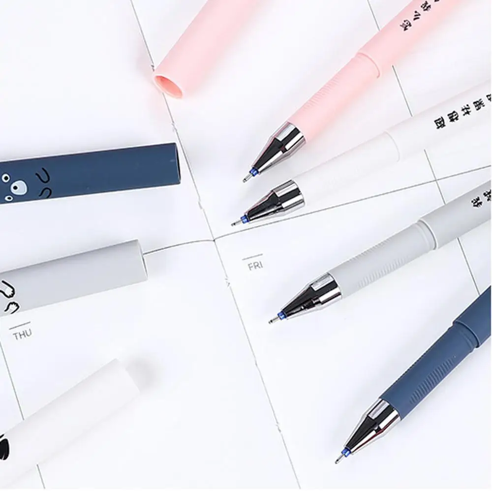 4 X симпатичная кавайная гелевая ручка с мультяшным котом шариковая 0 35 мм синими