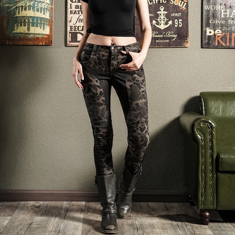 Женские камуфляжные джинсы Uglybros летние сетчатые мотоциклетные брюки защитные