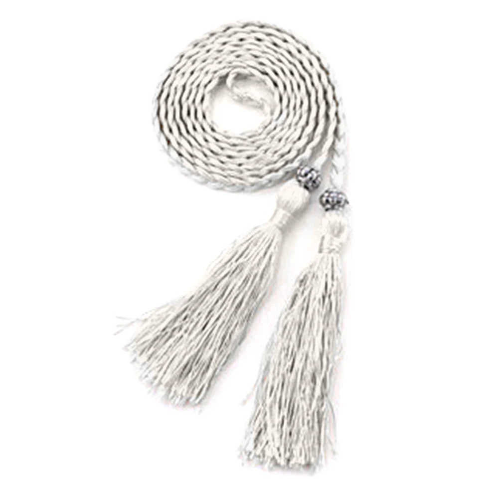 Женский этнический плетеный ремень с узлом и кисточкой|Женские ремни| |