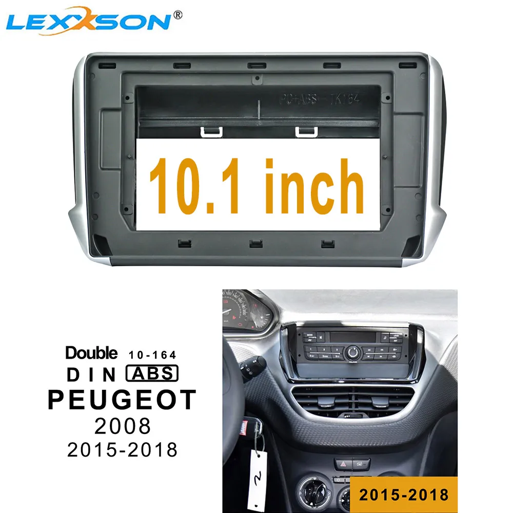 10,1 дюймов Автомобильный DVD Радио фасции комплект для PEUGEOT 2008- двойной Din Фасции Аудио фитинг адаптер фасции рамка