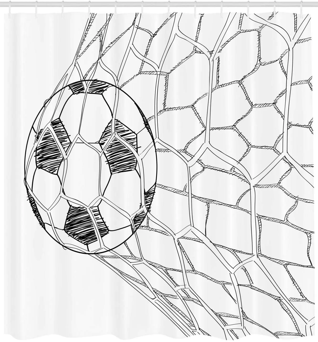 Занавеска для душа футбола водонепроницаемая занавеска игры в футбол занавес