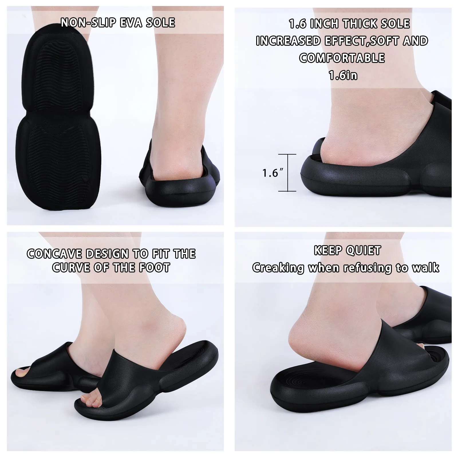 

2021 Women Thick Platform Slippers Summer Beach Eva Soft Sole Slide Sandals Leisure Men Ladies Indoor Bathroom Anti-slip Shoes