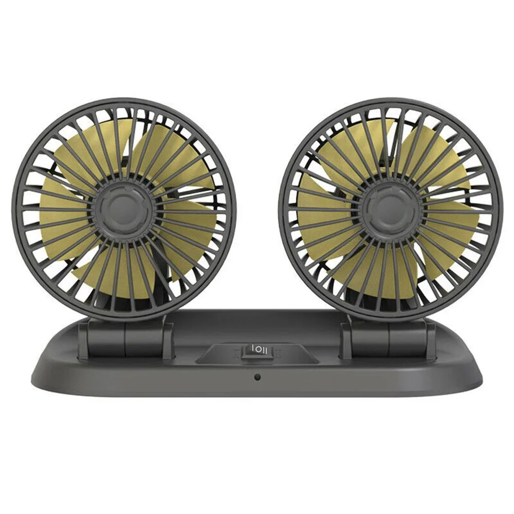 

12V Dual Head Car Fan Vehicle Truck Headrest 360°Rotatable Auto Cooling Cooler Automobiles, Parts & Accessories
