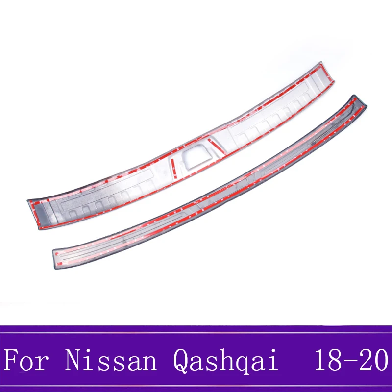 For Nissan Qashqai J11 Auto Rear Bumper Protector Sill Trunk Tread Plate Trim 2018-2020 Stainless Steel Car Styling Accessory fa |