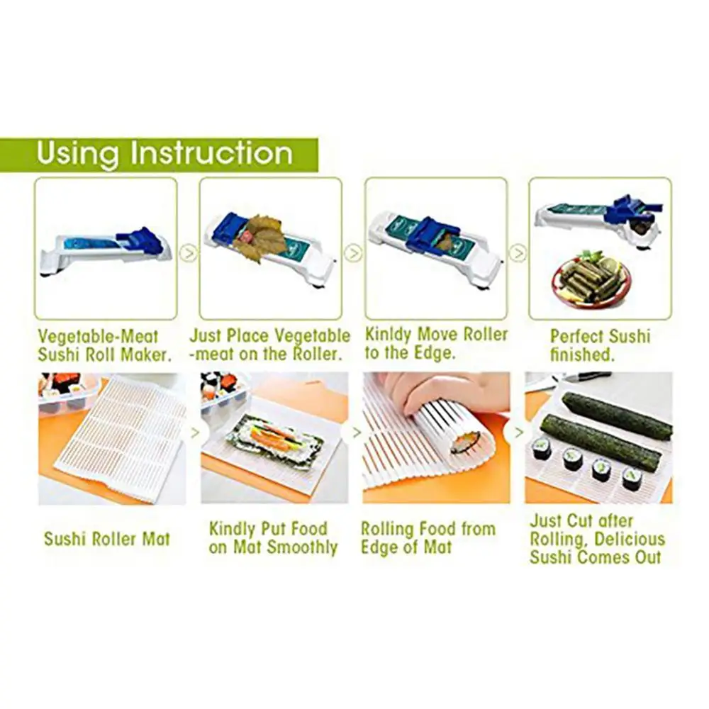 Rolling Tool Cabbage Leaf Roller Machine Sushi Roll Mold Gadgets Maker Rice Vegetable Meat DIY Making Kitchen Accessories |