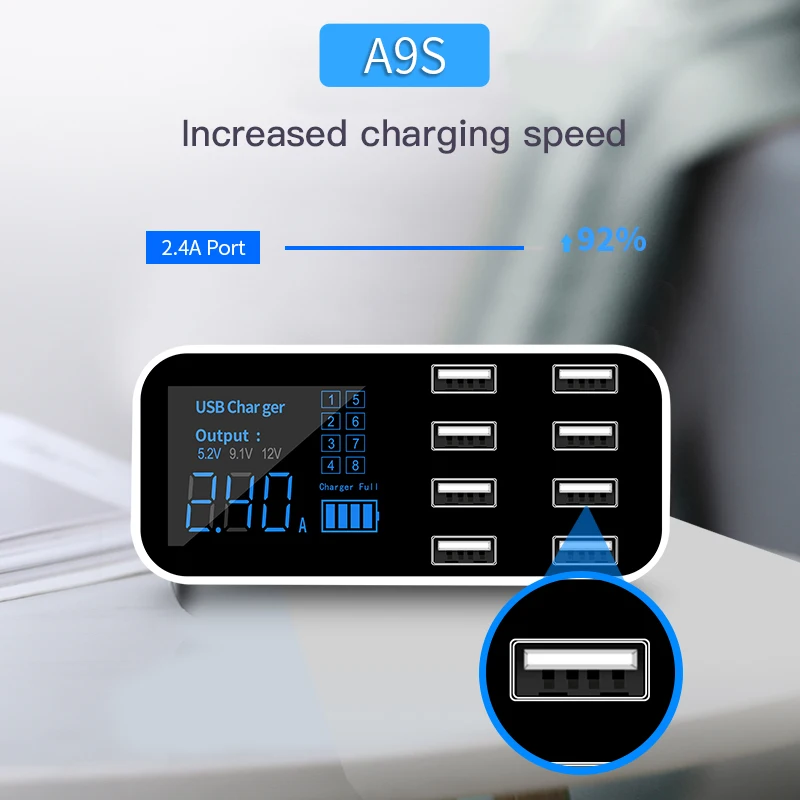 HKHUIBANG 8 портов Usb зарядное для IPhone 12 11 X /Samsung /Huawei /Xiaomi Мобильный телефон Аксессуары