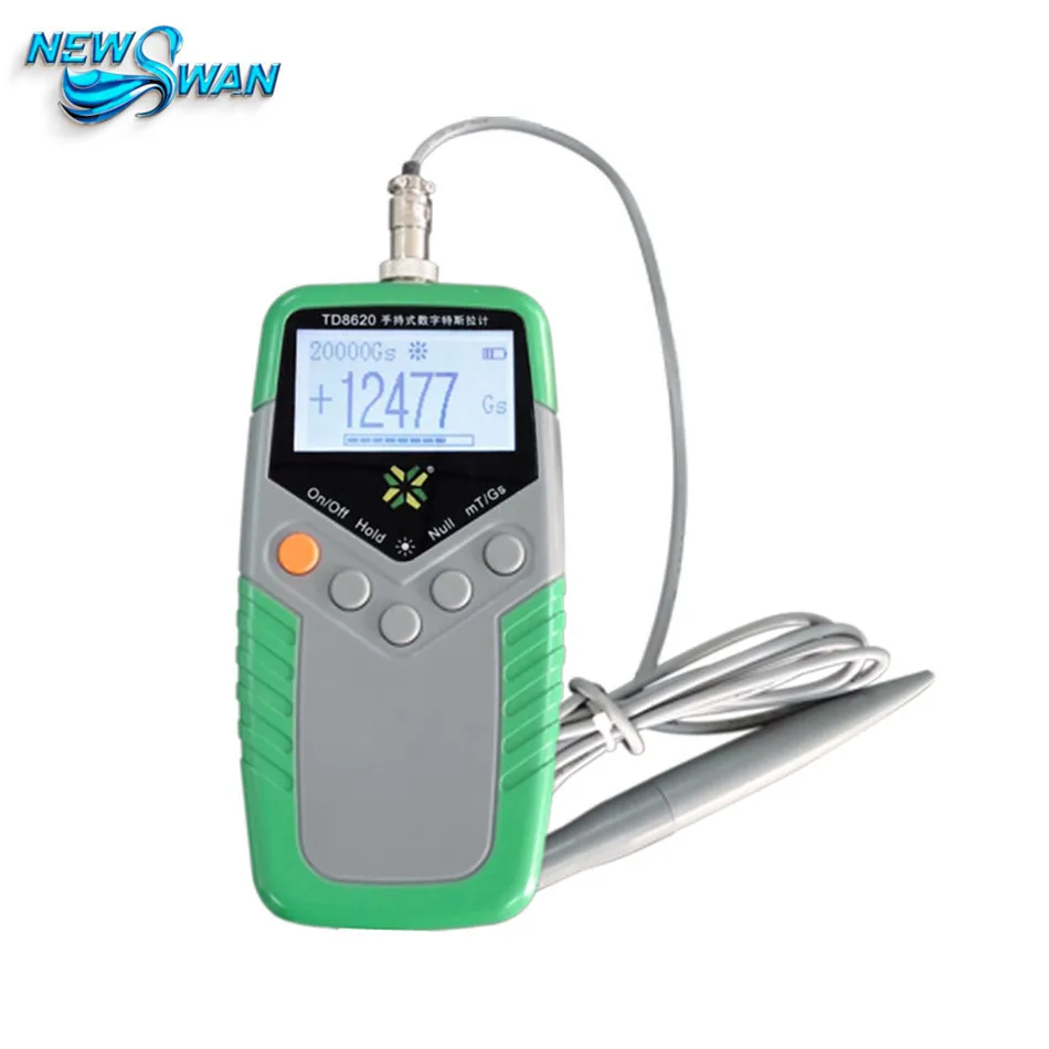 TD8620 постоянный магнит Гаусс метр Ручной цифровой Тесла метр Магнитный флюс метр поверхность магнитного поля тест 2 точность