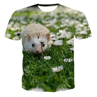 new 3d t shirt hedgehog pattern casual cool t shirt 3d printing 3d printing quick drying t shirt