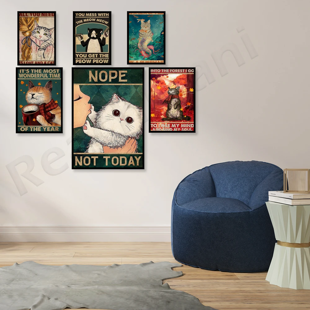 Все что вам нужно-постеры для любви и кошек постеры настенные украшения логотипы