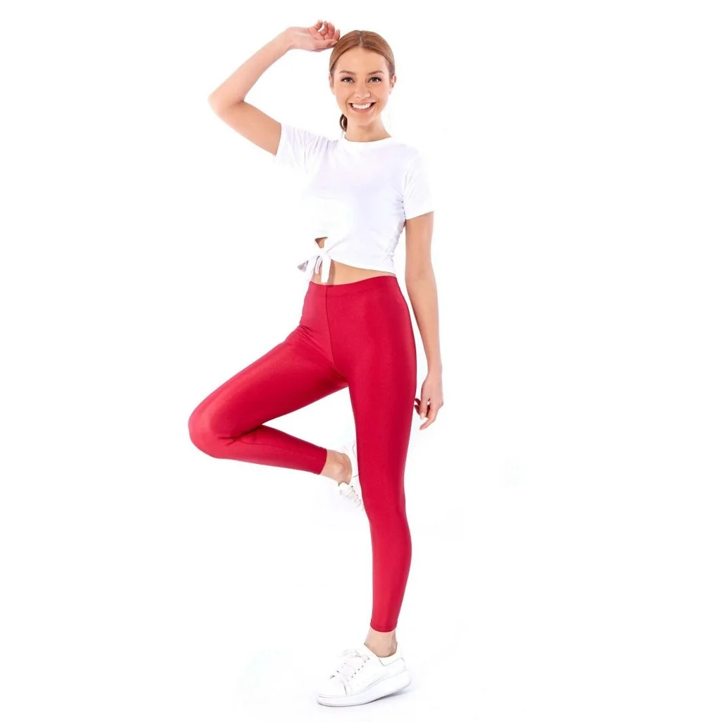 NO.L-07 Burgundy Shiny Leggings