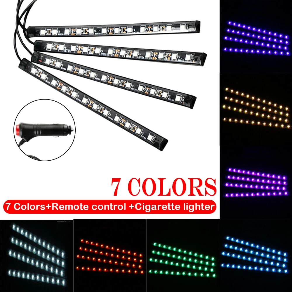 LED RGB Car Interior Atmosphere USB Lights Strip Styling Decor Lamps Footwell Light Music Sound Control Neon LampStrip | Автомобили и