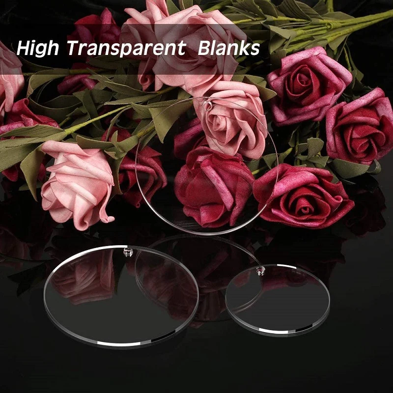 

20 Pieces Of 5 Cm and 4 Pieces Of 7.5 Cm Rings Durable Keychains Waterproof Circular Discs with Keyrings