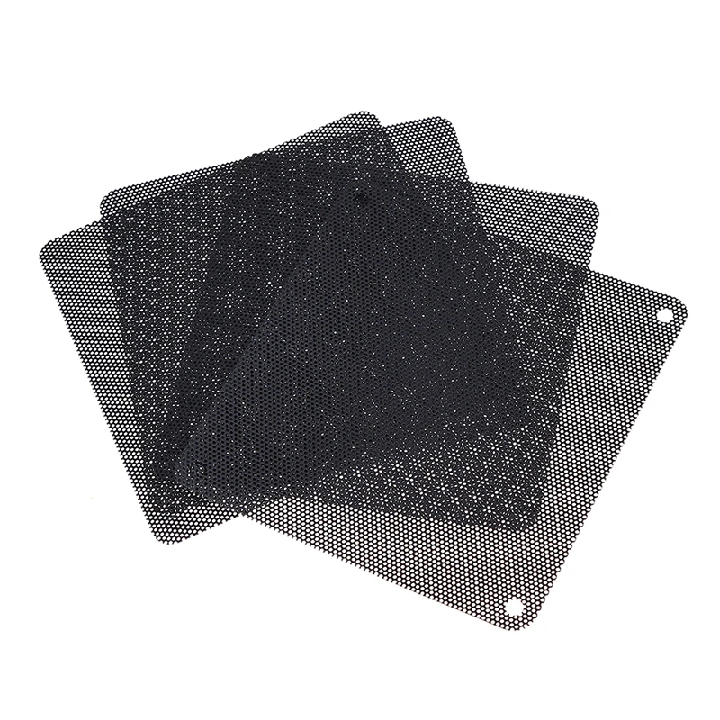 4PCS 12cm Black PVC PC Fan Dust Filters Dustproof Case Computer Mesh Cooling Ultra Fine Dustproof Cover Fine Mesh