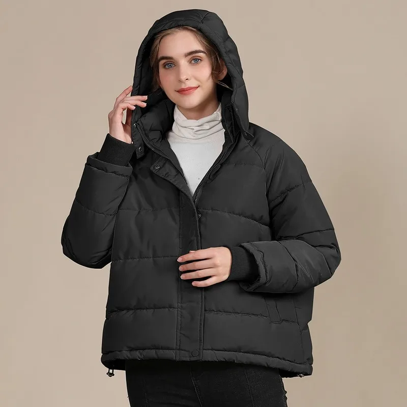 

Liner Thick Parka Women Velvet Ladies Slim Cotton Outerwear Hooded Autumn Winter Jacket Women Coat Parkas Female Puffer Jacket