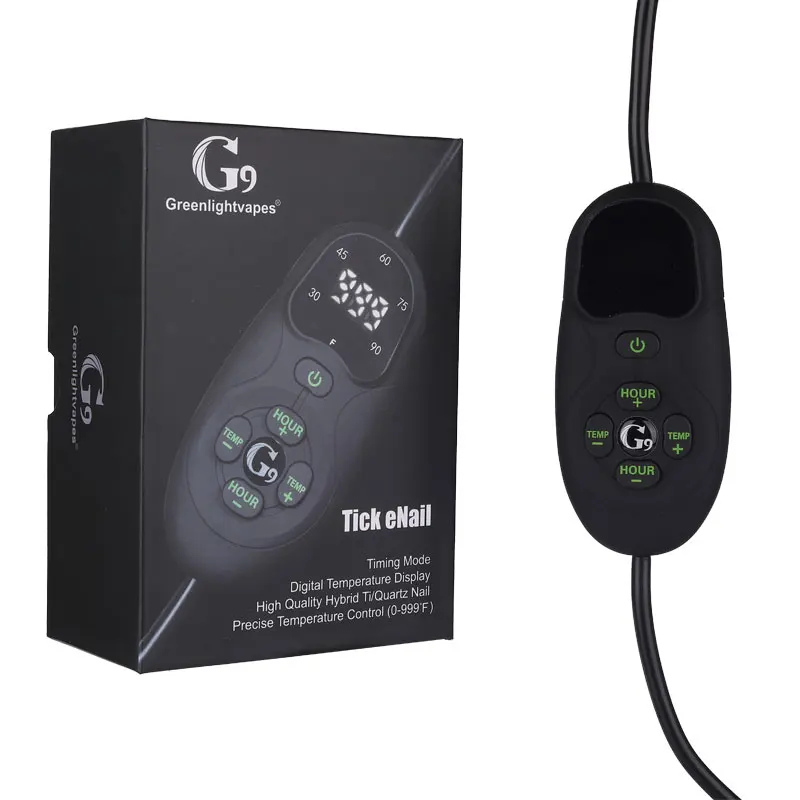 Greenlightvapes G9 Tick Enail V2 Kit с 25 мм кварцевой нагревательной катушкой Dab E Nail для восковых
