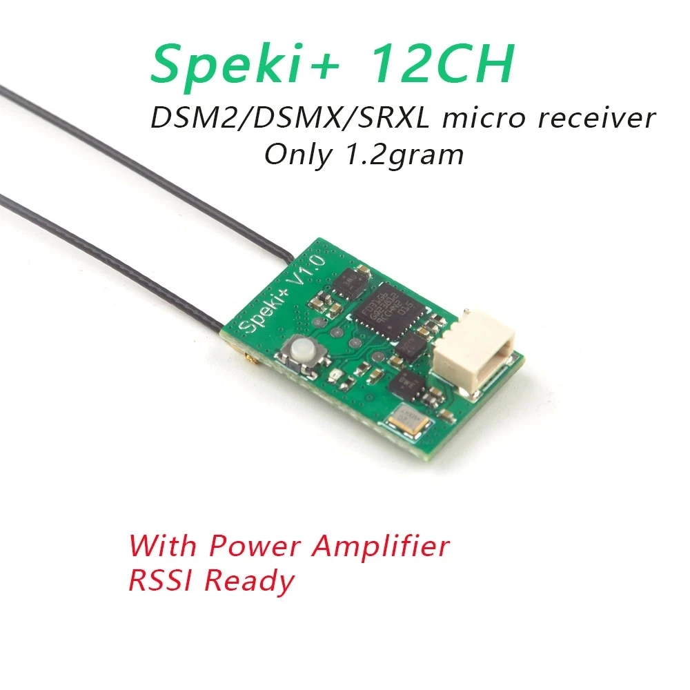 1 2g Happymodel Speki + Micro 2 4G 12CH приемник совместимый DSM2/DSMX/SRXL с усилителем мощности RSSI