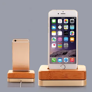 suitable for mobile phone charging stand stylish and simple retro real bamboo wood mobile phone charging base tablet free global shipping
