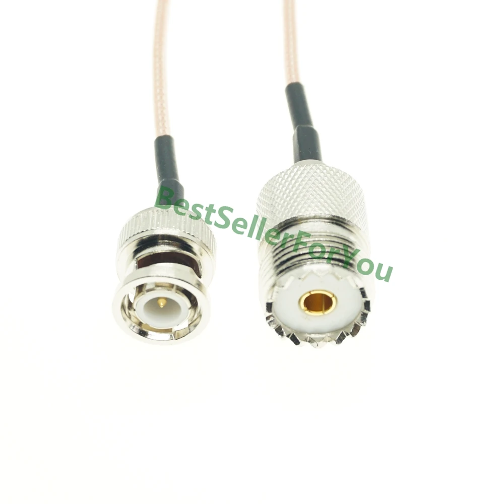 

Кабель RG316 BNC male to UHF female SO239 SO-239 female Jack, прямая перемычка