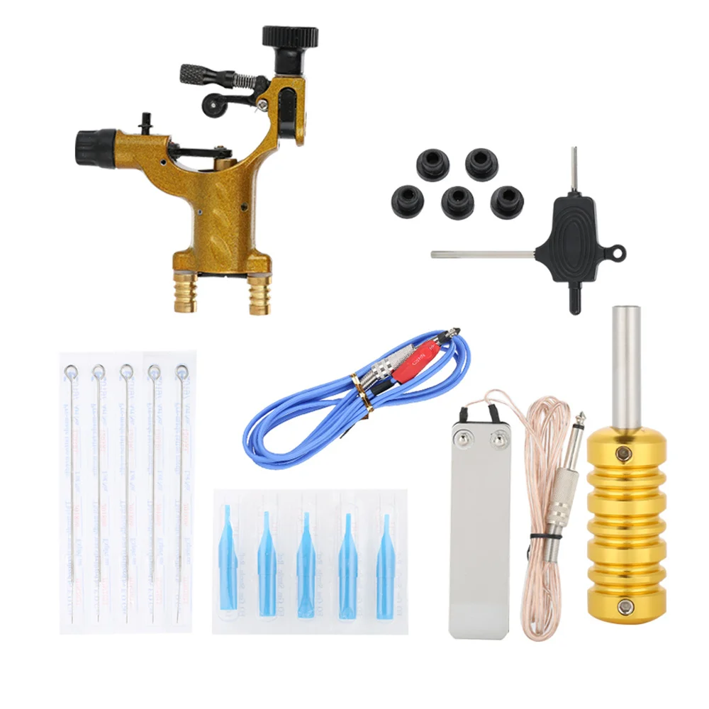

Professional Completed Tattoo Starter Kit Tattoo Power Supply Cord Kit Tattoo Needles Grip Tattoo Machine Kit Tattoo Supplies
