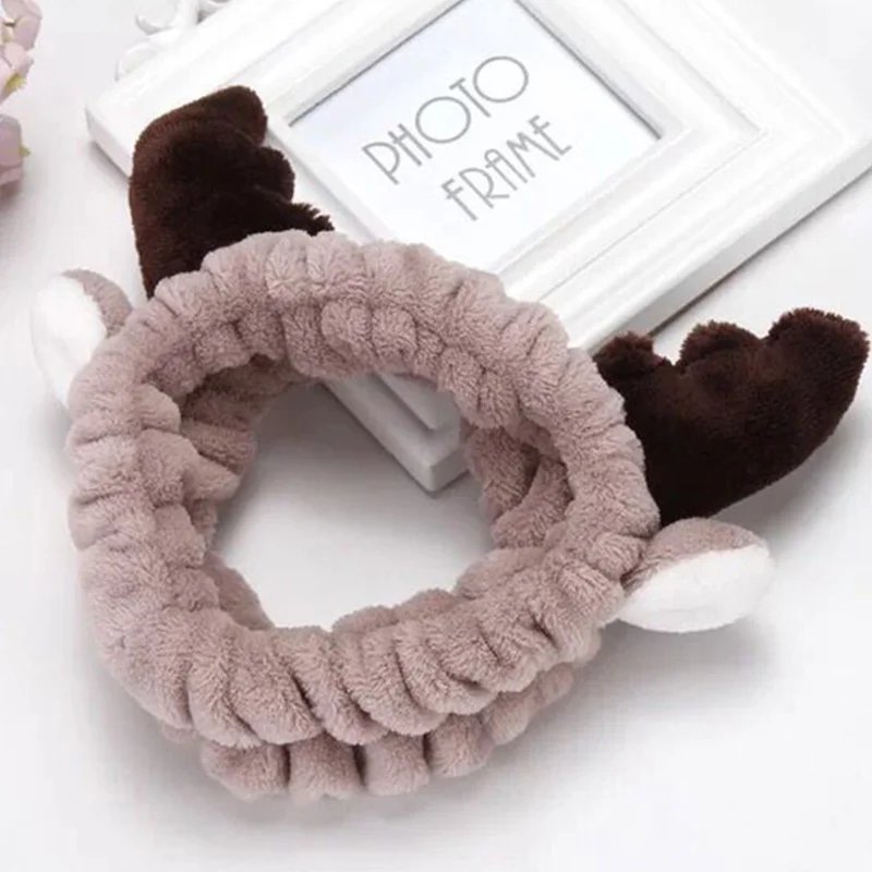 Повязка на голову с милым оленем спортивный аксессуар для волос йоги маска лица