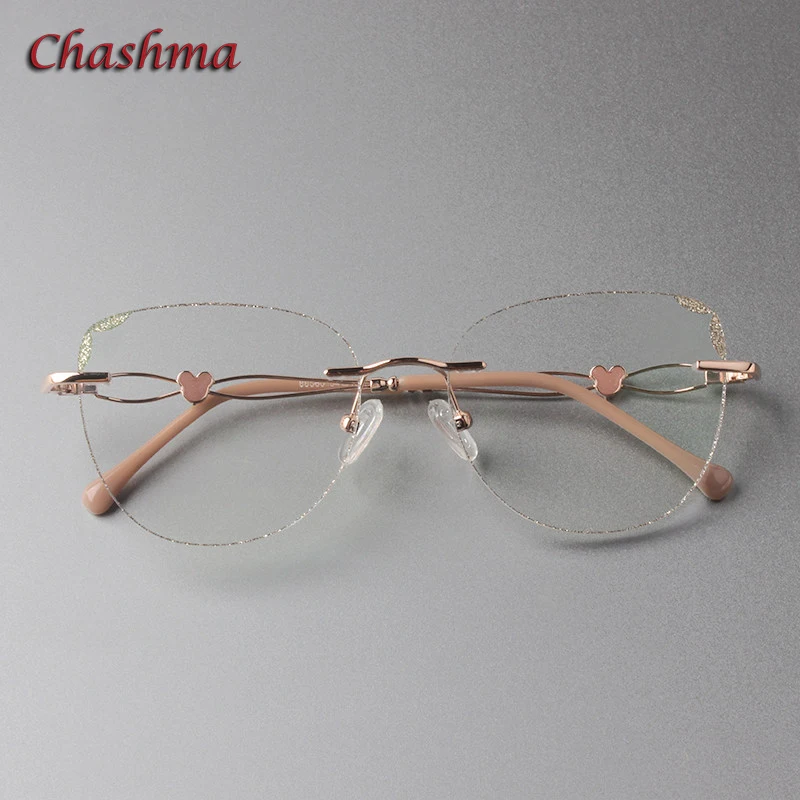 Chashma очки по рецепту прозрачные хрустальные титановые оправа женские