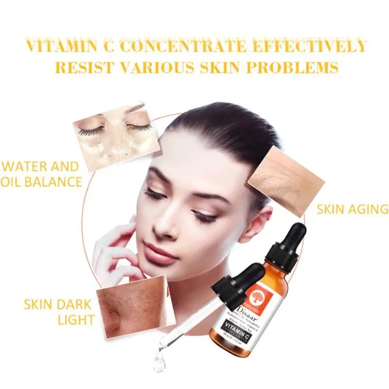 

Vitamin C Serum Whitening Serum 30ml Hyaluronic Acid Face Cream Remover Freckle Spots Anti-aging Skin Care Essence
