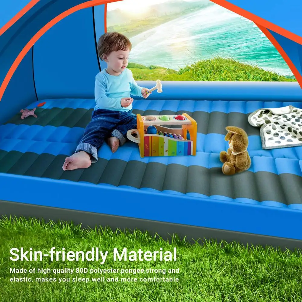 Самонадувной матрас Rooxin толстый теплый туристический для кемпинга надувной